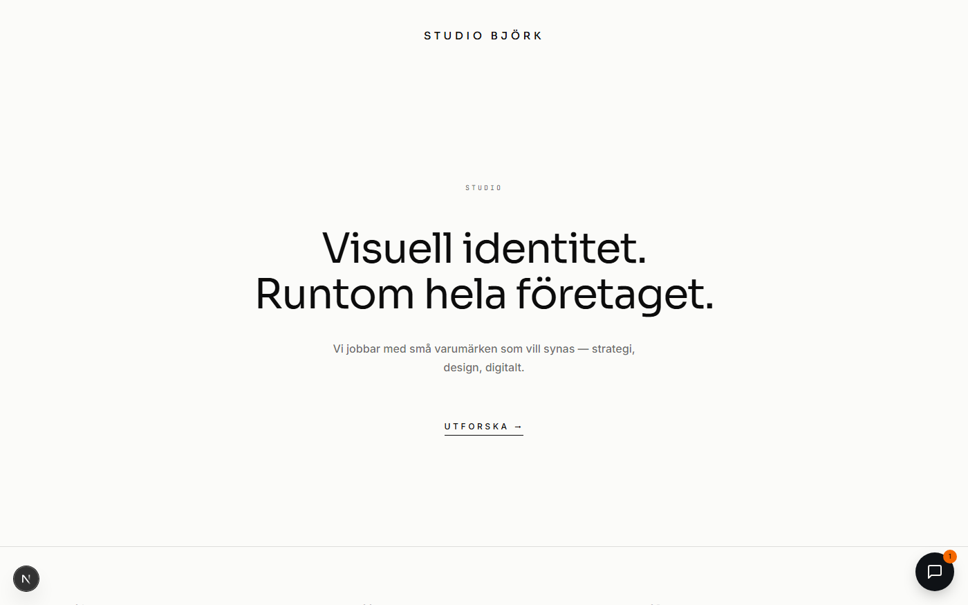 Minimal studio preview