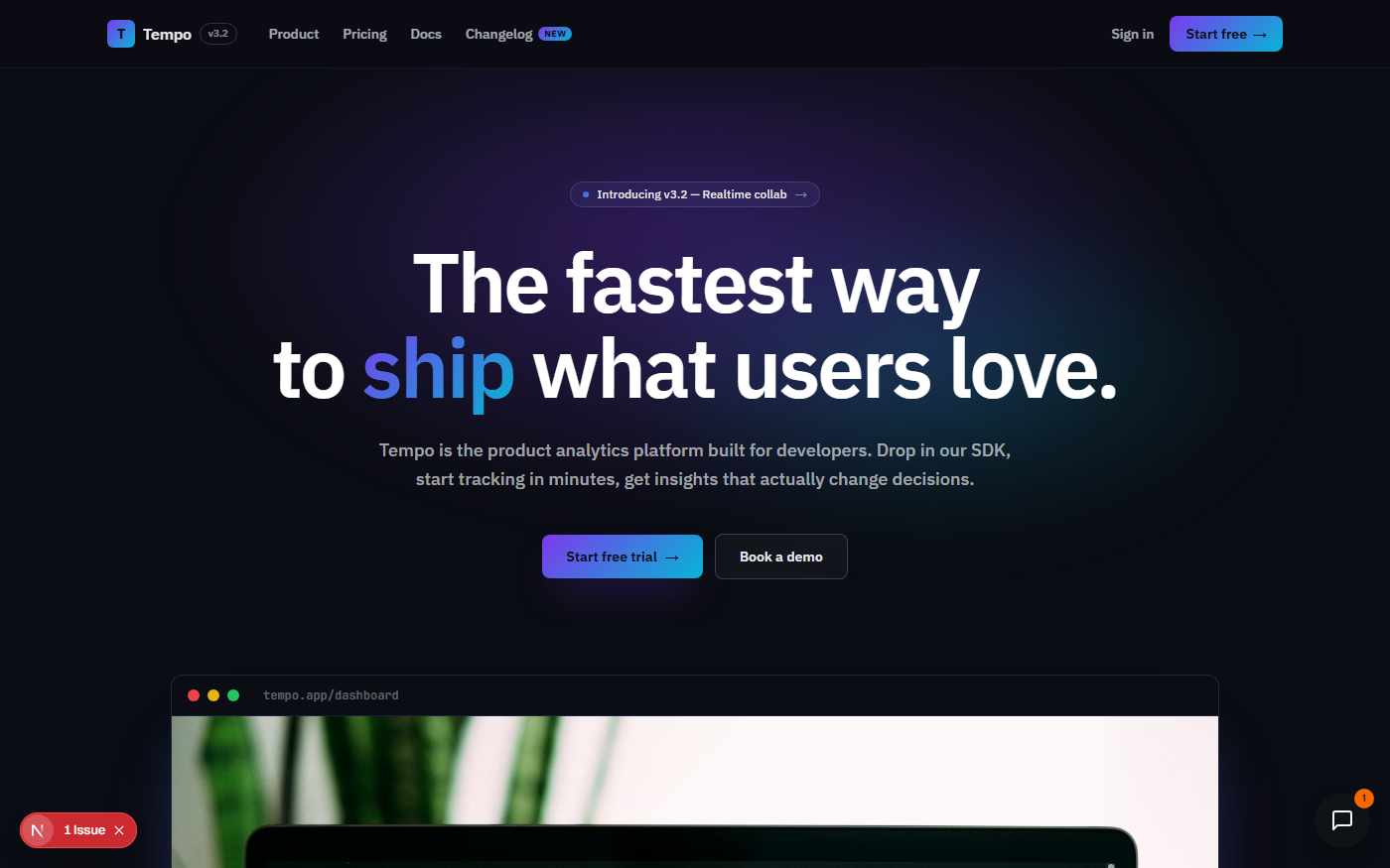 SaaS produkt preview